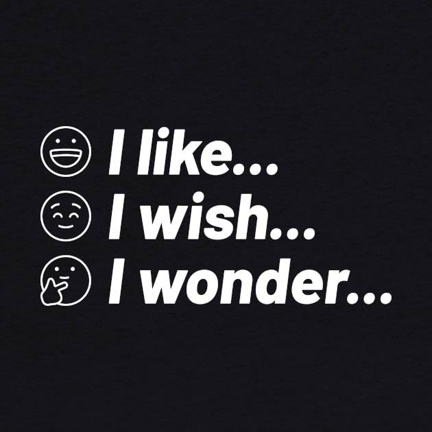 I like, I wish, I wonder, Design Thinking, Innovation Design by PrettyGoodVibes